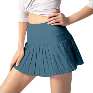 Mini Skorts for Women Trendy Pleated Flowy Workout Summer High Waisted Skirts Cute Skater Tennis Skirt Sport Dress