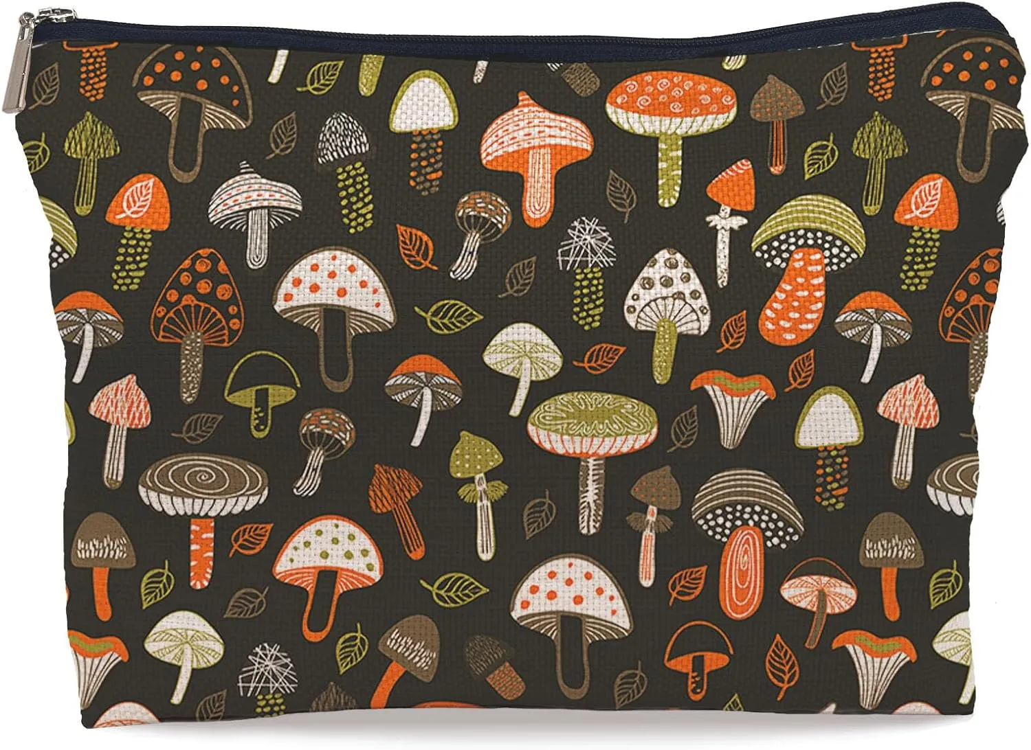 Mushroom Aesthetic Makeup Bag Cosmetic Bags for Women, Mushroom Gifts for Women, Gifts for Mushroom Lovers, Mushroom Art Small Makeup Cosmetic Bag for Purse