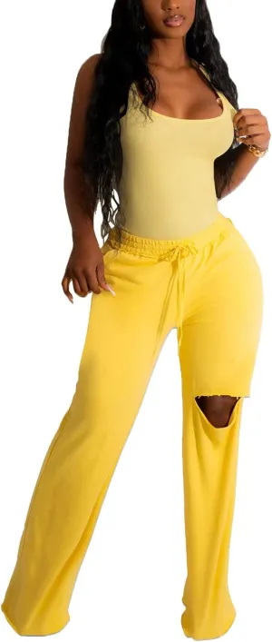 Nimsruc Two Piece Outfits For Women Casual Sleeveless Sweat Suits