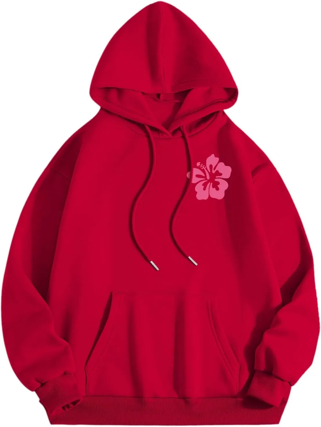 Oversized Hoodies For Women Long Sleeve Drawstring Letter Graphic Hoodies Palm Puff Fall Fashion Pullover Sweatshirt