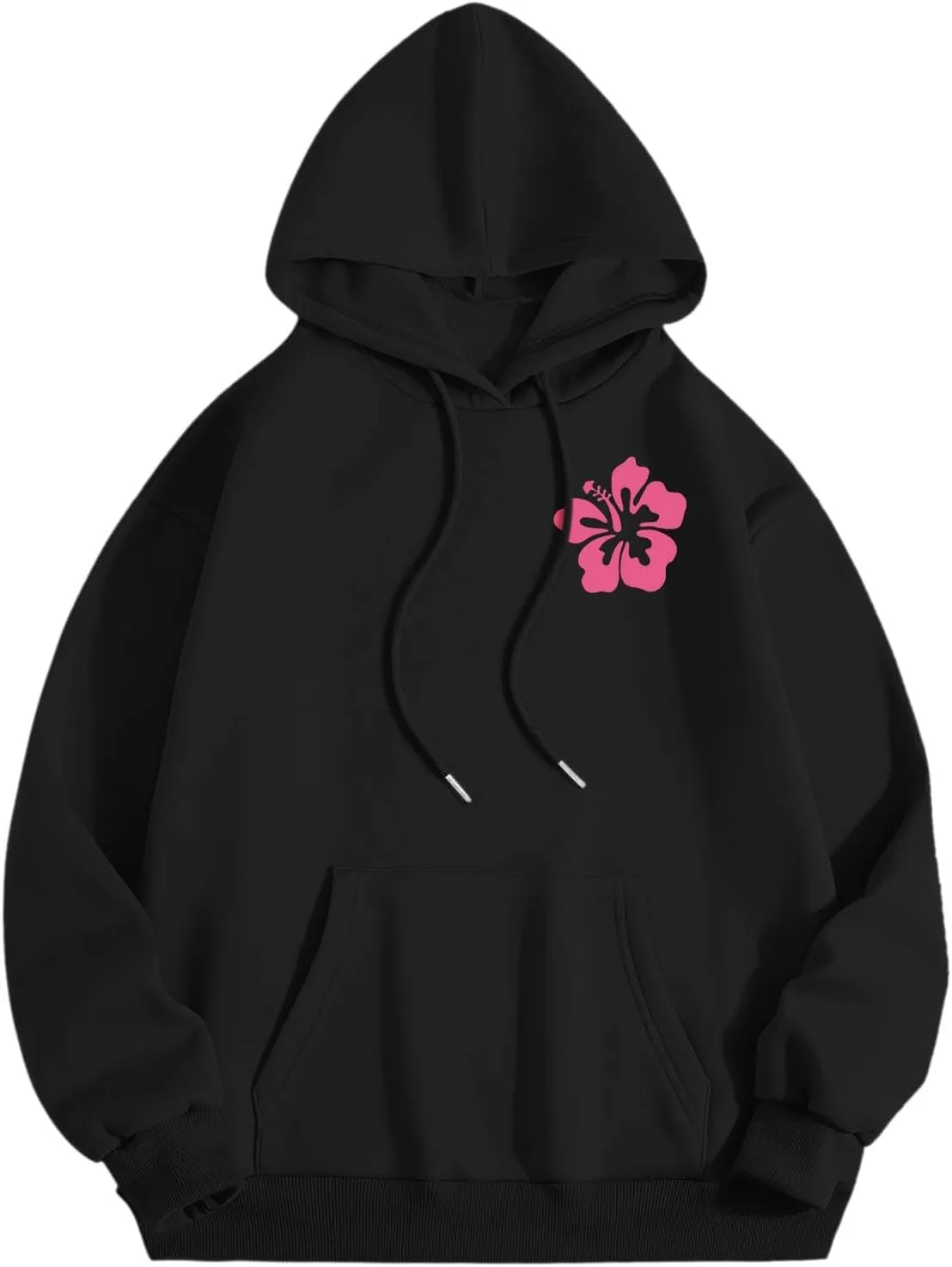 Oversized Hoodies For Women Long Sleeve Drawstring Letter Graphic Hoodies Palm Puff Fall Fashion Pullover Sweatshirt