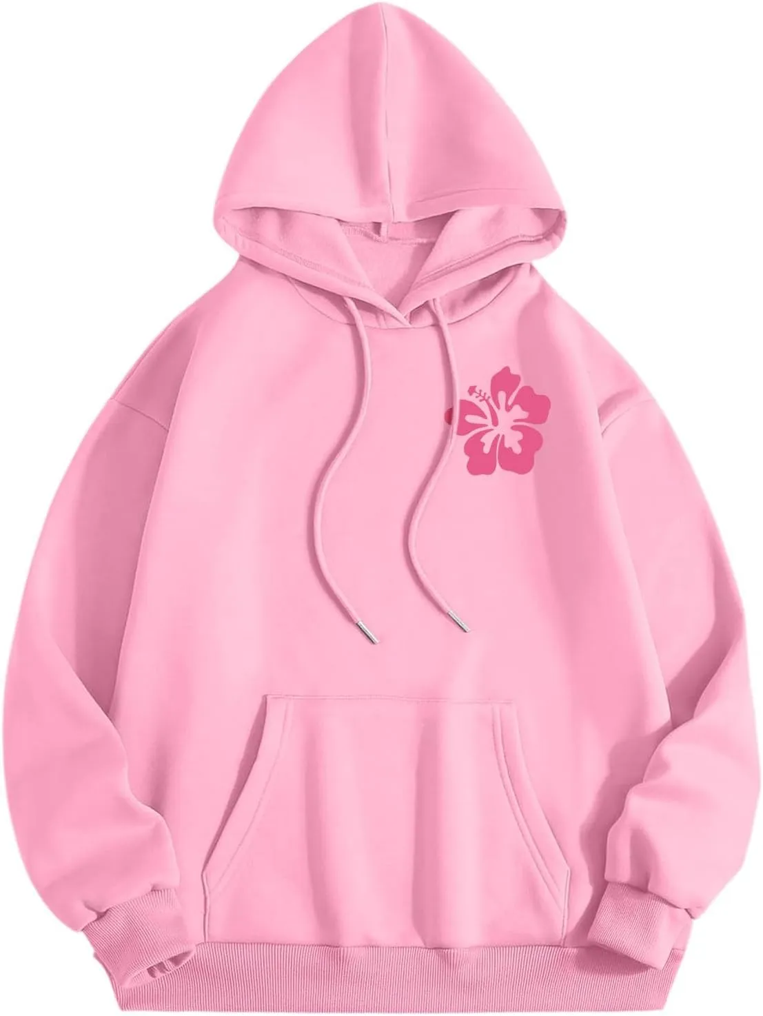 Oversized Hoodies For Women Long Sleeve Drawstring Letter Graphic Hoodies Palm Puff Fall Fashion Pullover Sweatshirt