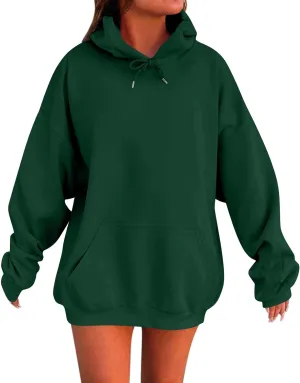 Oversized Hoodies For Women Plus Size Long Sleeve Drawstring Pullover Sweatshirt Trendy Winter Clothes With Pockets