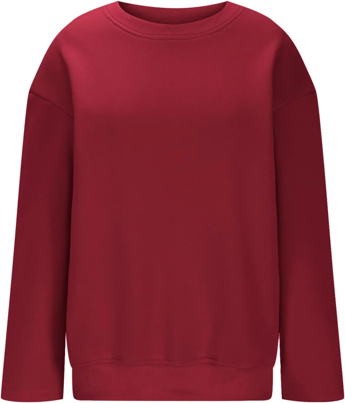 Oversized Pullover Sweatshirt for Women, Crew Neck Long Sleeve Sweatshirts Fall Fashion Outfits for Women 2024