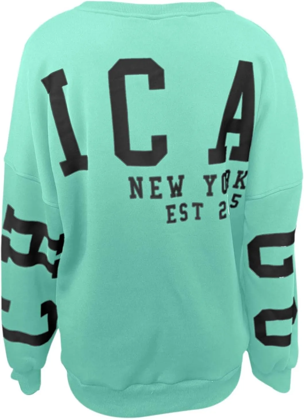 Oversized Women's Sweatshirt Solid Color Round Neck Long Sleeve Casual High Low Pullover Sweatshirt Top