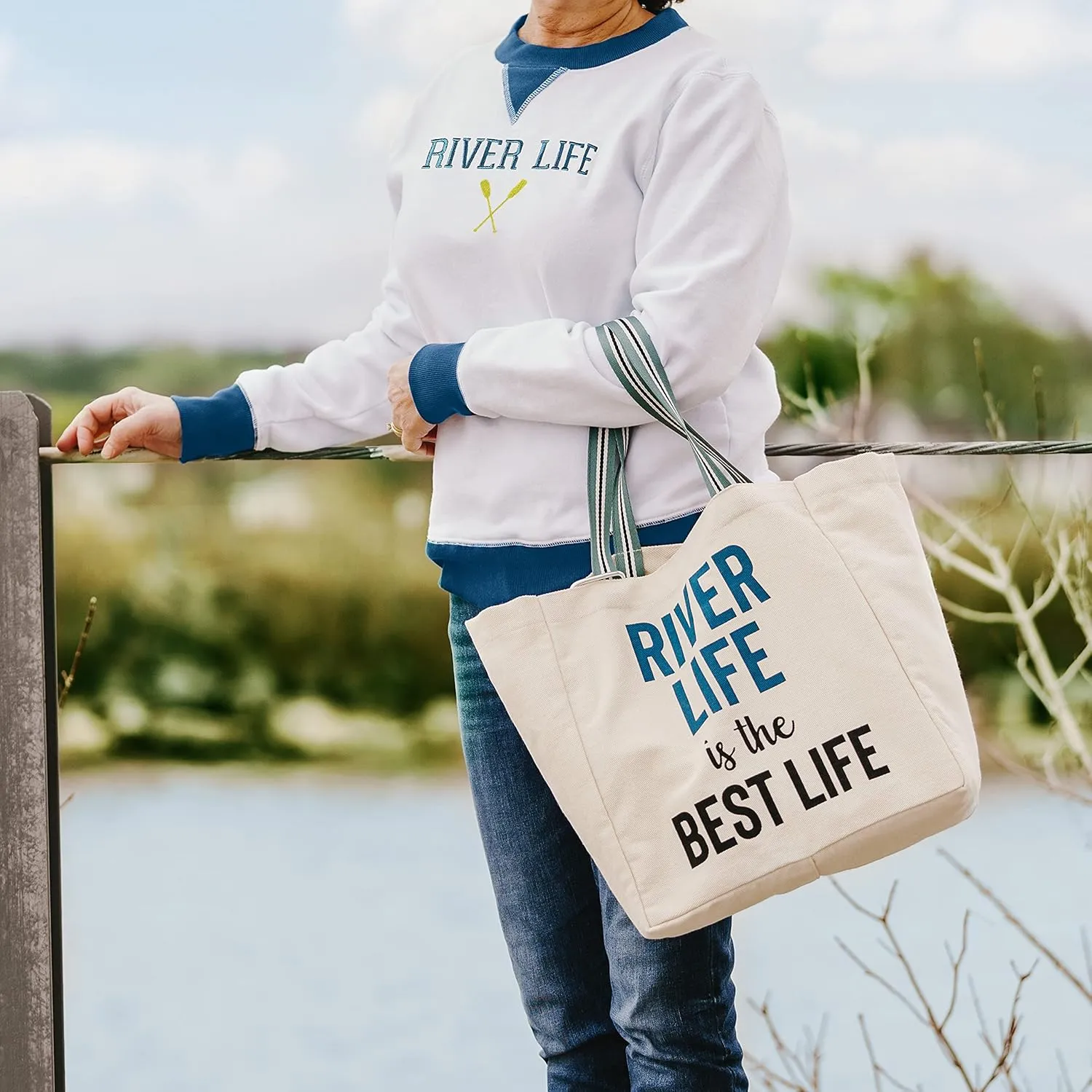 Pavilion Gift Company Reusable Eco-Friendly Shopping Tote Medium Bag