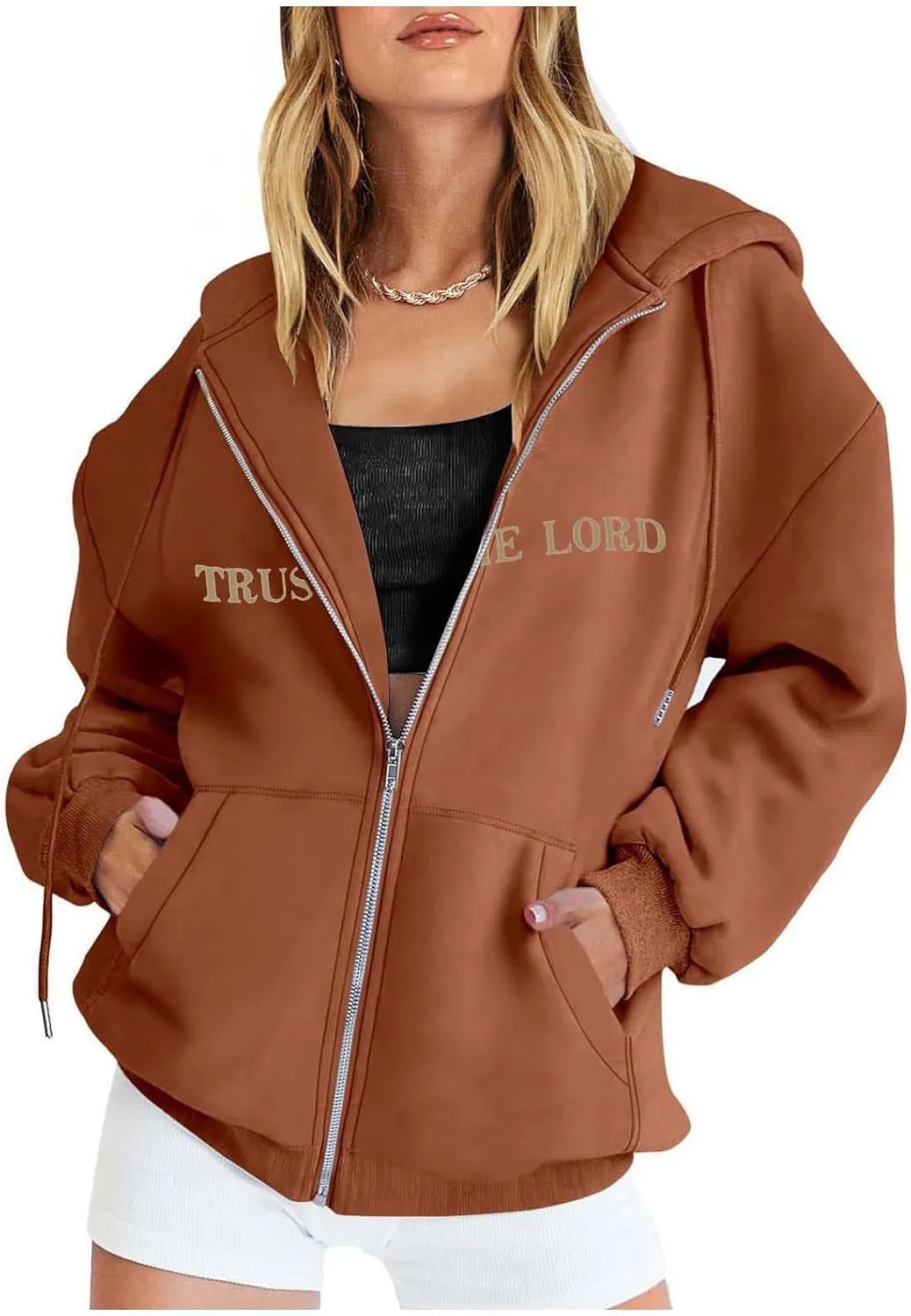 PTOLOCIF Y2k Hoodie Zip up Women Fashion Letter Print Graphic Sweatshirts Long Sleeve Y2k Goth Jackets Aesthetic Streetwear