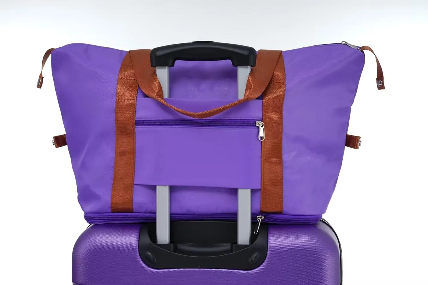 Purple 4 Piece Expandable Luggage Set with Bag Spinner Suitcase, Large Hard Shell Suitcases with TSA Lock Spinner Wheels Packing Organizers (Purple, 16" 20" 24" 28")