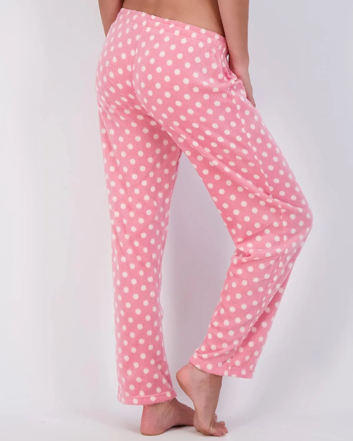 Real Essentials 3 Pack: Womens Fleece Ultra-Soft Comfy Pajama Lounge Pants Sleepwear (Available in Plus Size)