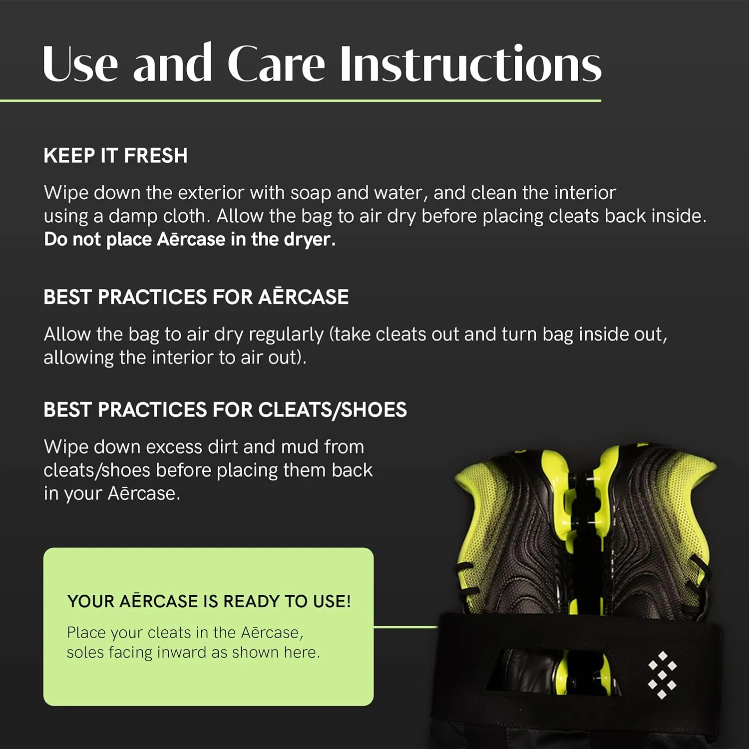 Salt Arcase Smell Proof Cleat Bag  Regular Size - Athletic Soccer & Golf Shoe Bag for Smelly Cleats & Gym Shoes- Durable, Water-Resistant, & Easy to Clean