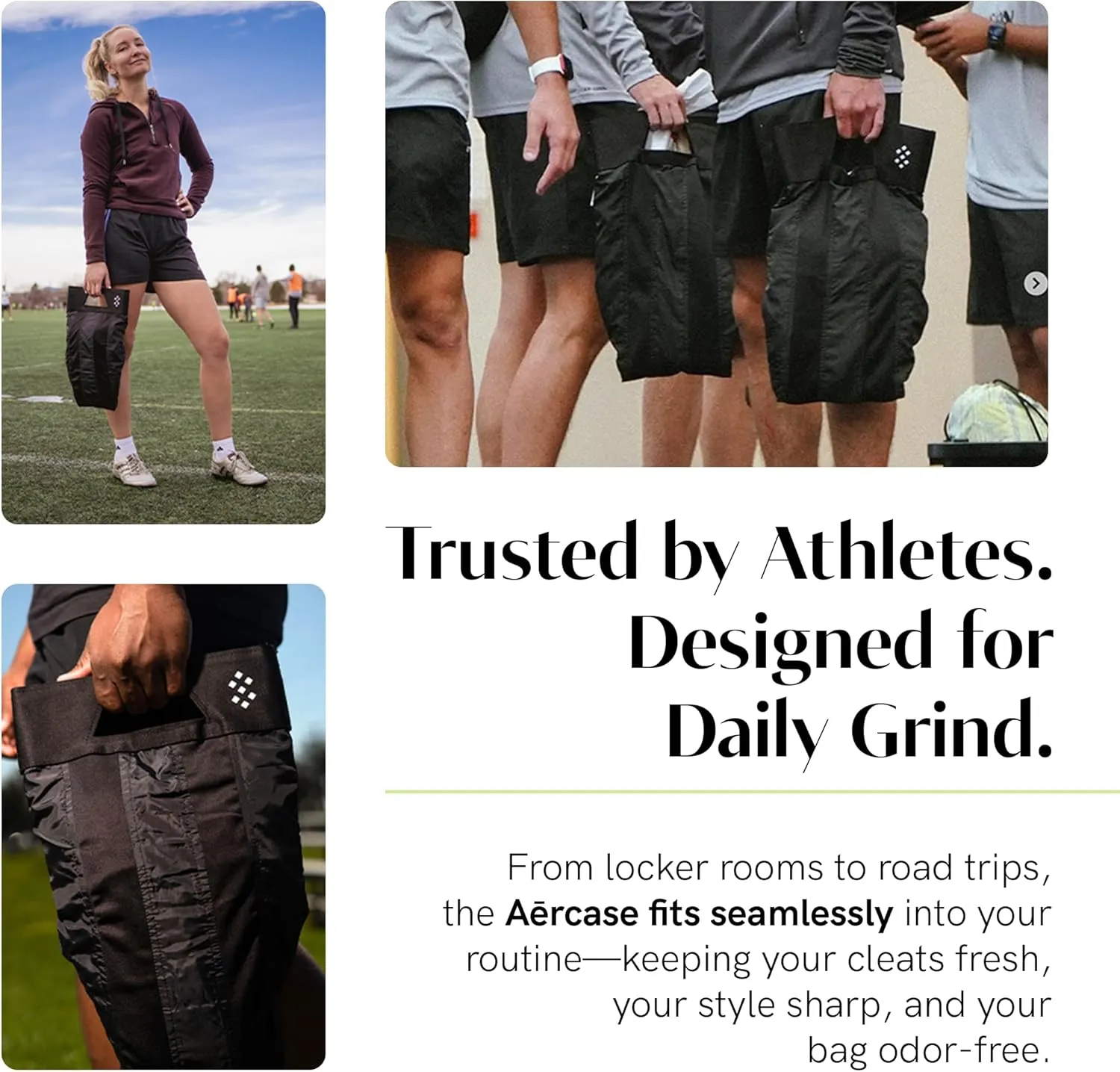 Salt Arcase Smell Proof Cleat Bag  Regular Size - Athletic Soccer & Golf Shoe Bag for Smelly Cleats & Gym Shoes- Durable, Water-Resistant, & Easy to Clean