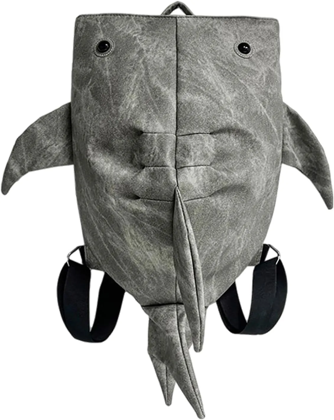 Shark Backpack, 3D Creative Shark Daypack with USB Charging Port, Lightweight Laptop Knapsack for School, Hiking, Travel (Light Grey)