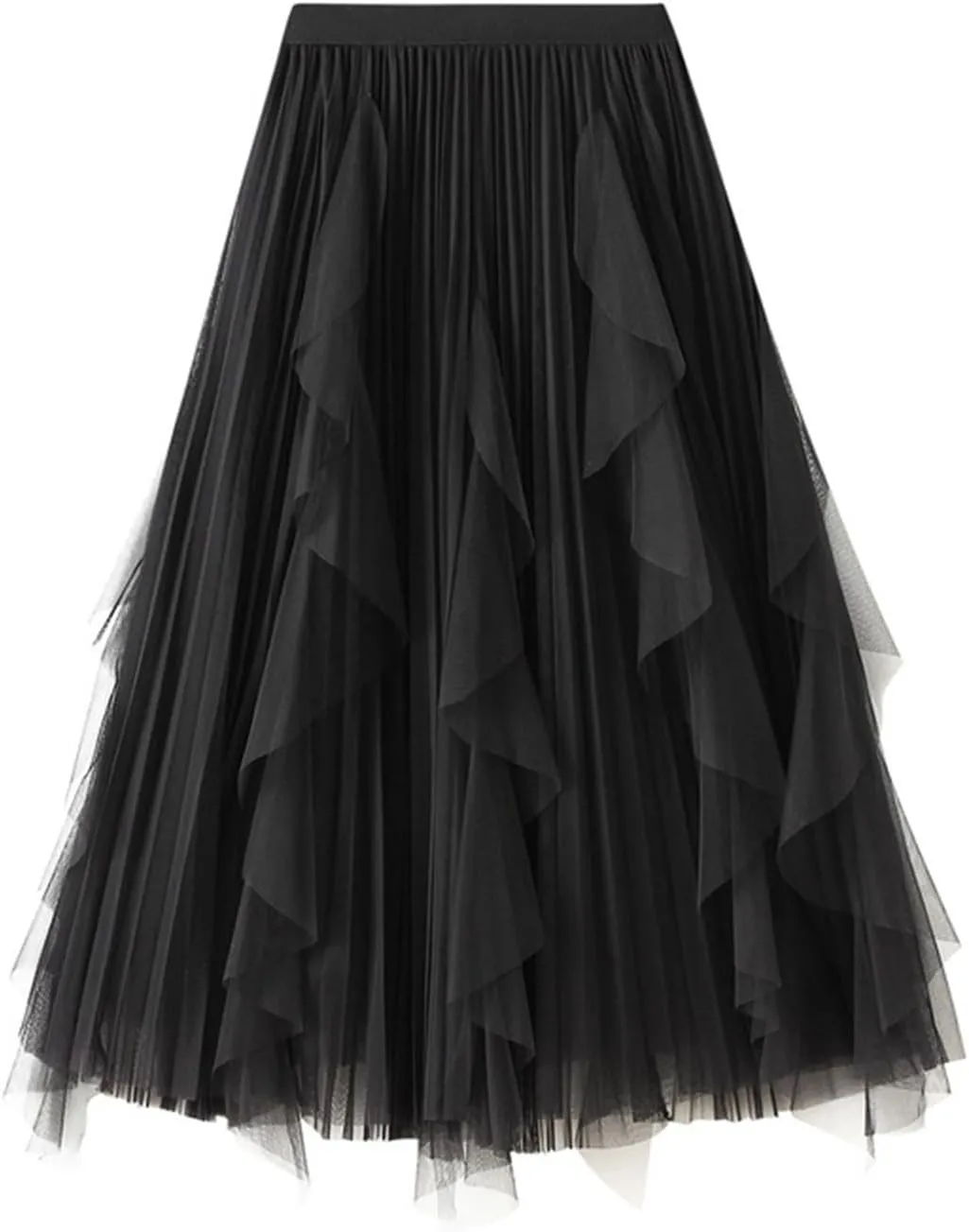 Skirt for Women Elastic Waist Tiered Maxi Skirt A-Line High Waist Long Skirt Bohemian Print Casual Beach Outfits
