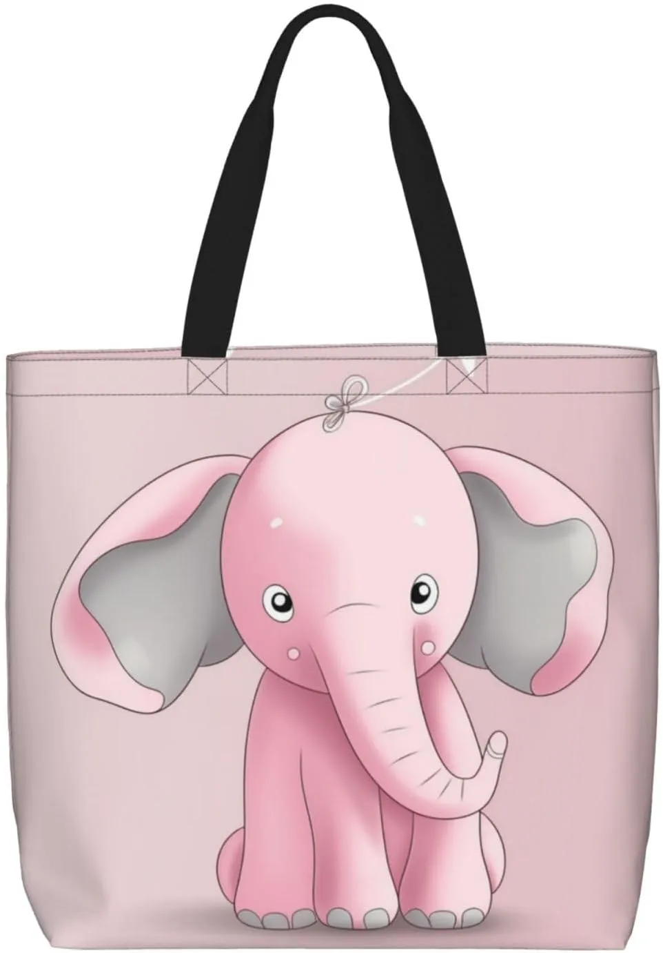 Small Elephant Tote Bag for Women Hobo Handbags with Zipper Large Shoulder Bag Shopping Bags Travel Purse