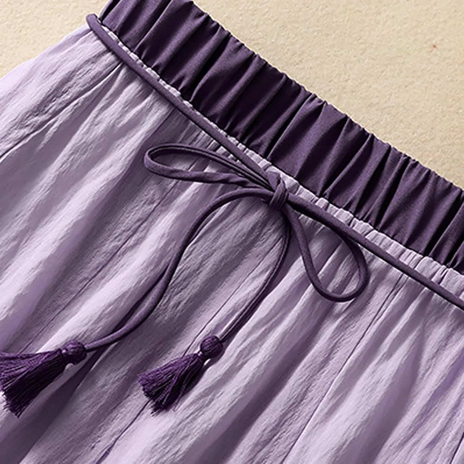 Summer Skirts for Women Drawstring Cinch Waisted Skirt Trending Cotton Linen Baggy Plus Size Skirts A Line Skirt