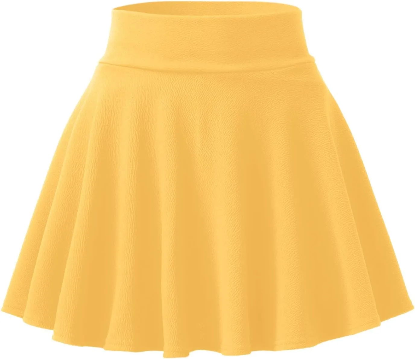 Summer Skirts for Women High Waisted Pleated Mini Skirt with Anti-Slip Lining Elastic Waist Casual A-Line Silhouette