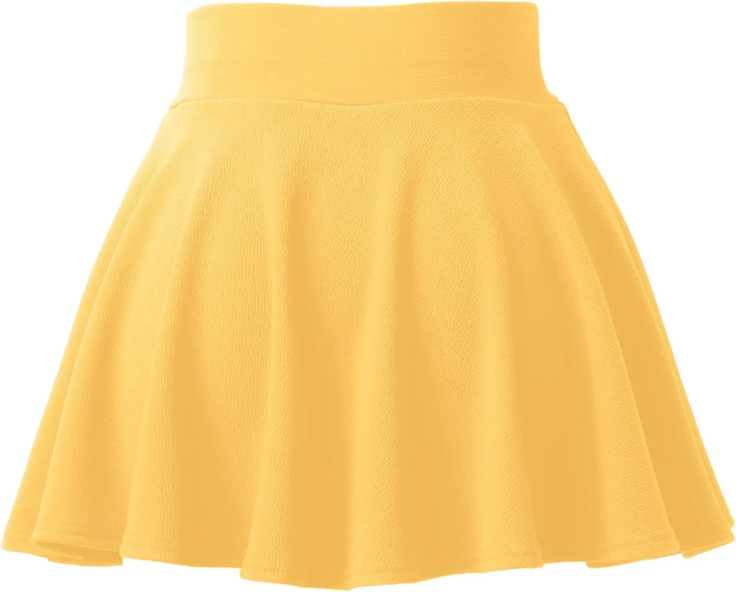 Summer Skirts for Women High Waisted Pleated Mini Skirt with Anti-Slip Lining Elastic Waist Casual A-Line Silhouette
