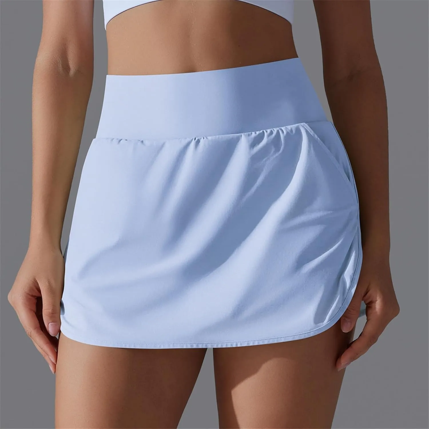 Tennis Gym Skirts for Women with Pockets and Shorts High Waisted Tummy Control Summer Workout Runinng Skorts