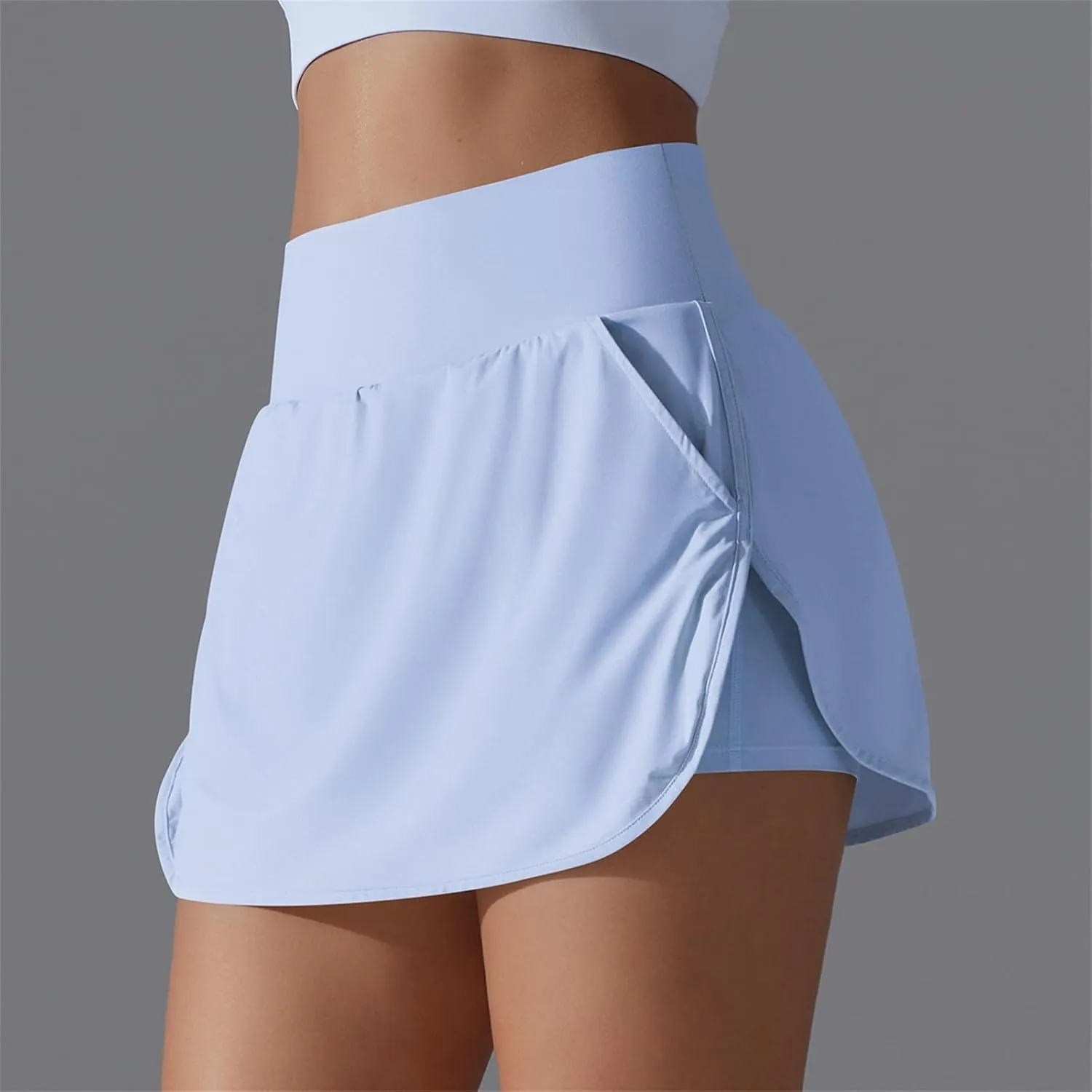 Tennis Gym Skirts for Women with Pockets and Shorts High Waisted Tummy Control Summer Workout Runinng Skorts