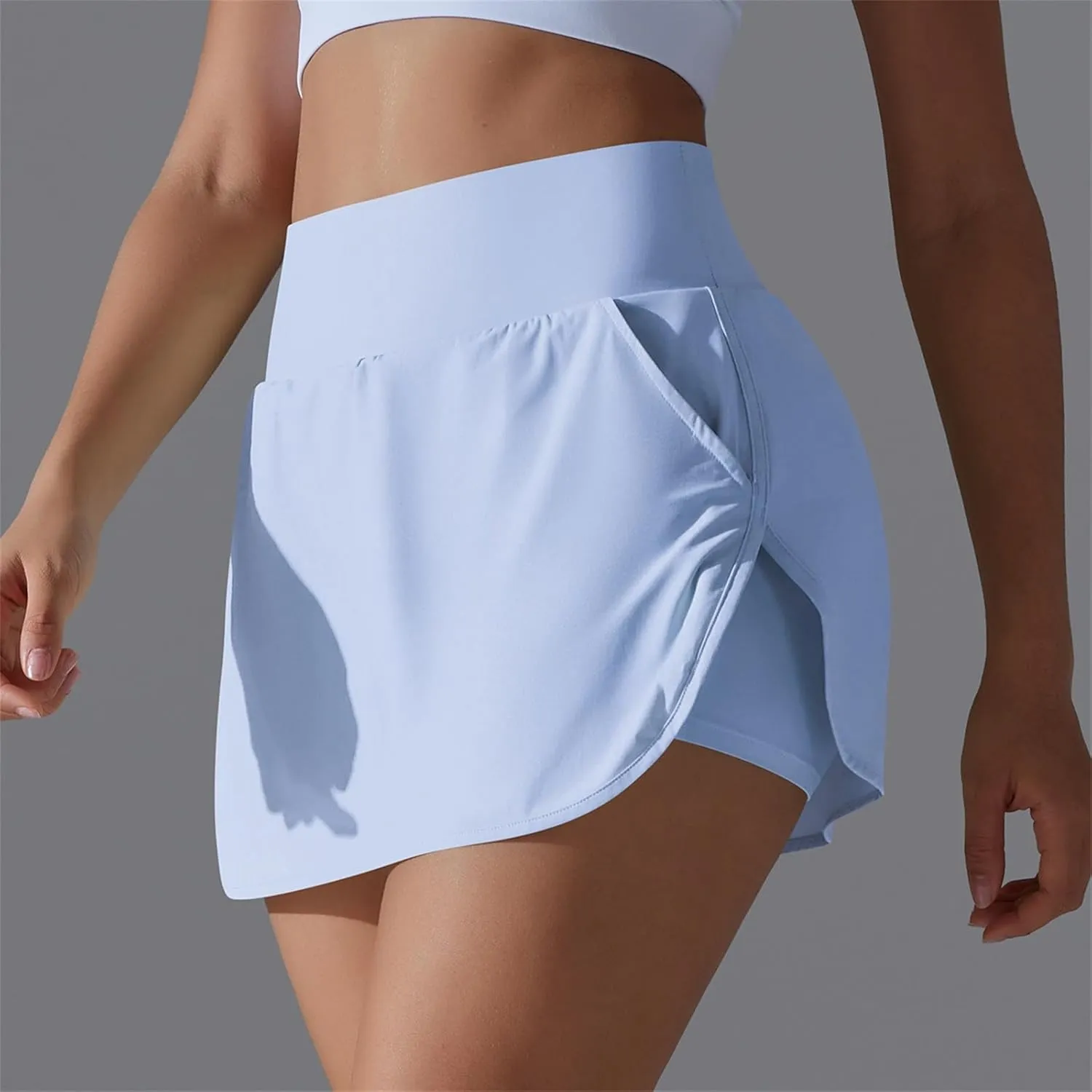 Tennis Gym Skirts for Women with Pockets and Shorts High Waisted Tummy Control Summer Workout Runinng Skorts
