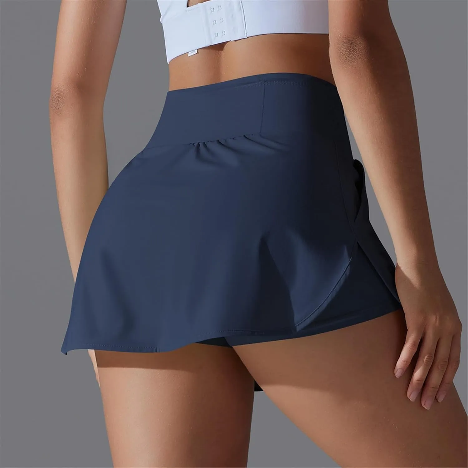 Tennis Skirts Women High Waisted Stretchy Smooth Athletic Skirt Lightweight 2025 Solid Color Sun Protection Skort