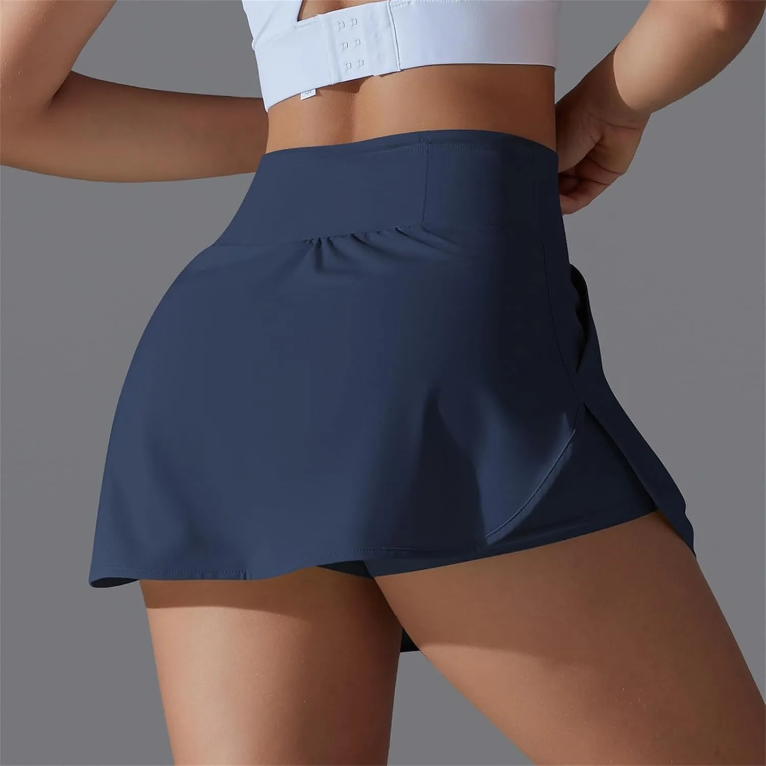 Tennis Skirts Women High Waisted Stretchy Smooth Athletic Skirt Lightweight 2025 Solid Color Sun Protection Skort