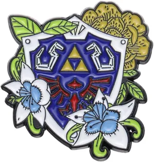 The Legend of Zelda Enamel Pins Blue Shield Brooches Lapel Badges Cartoon Funny Jewelry Gift