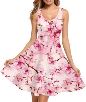 TOADDITDO Womens Summer Sleeveless Tank Dress with 2 Side Pockets XS-4XL Plus Size