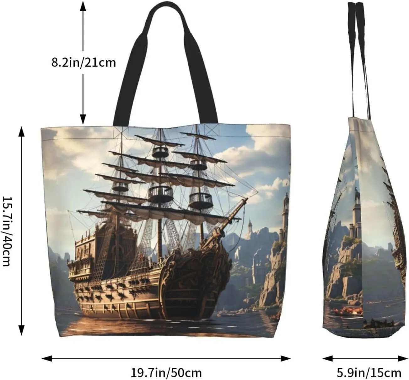 Tote Bag for Women Reusable Grocery Bag Shopping Bag Purple and Pattern Tote Bags Handbag Foldable Shoulder Bag