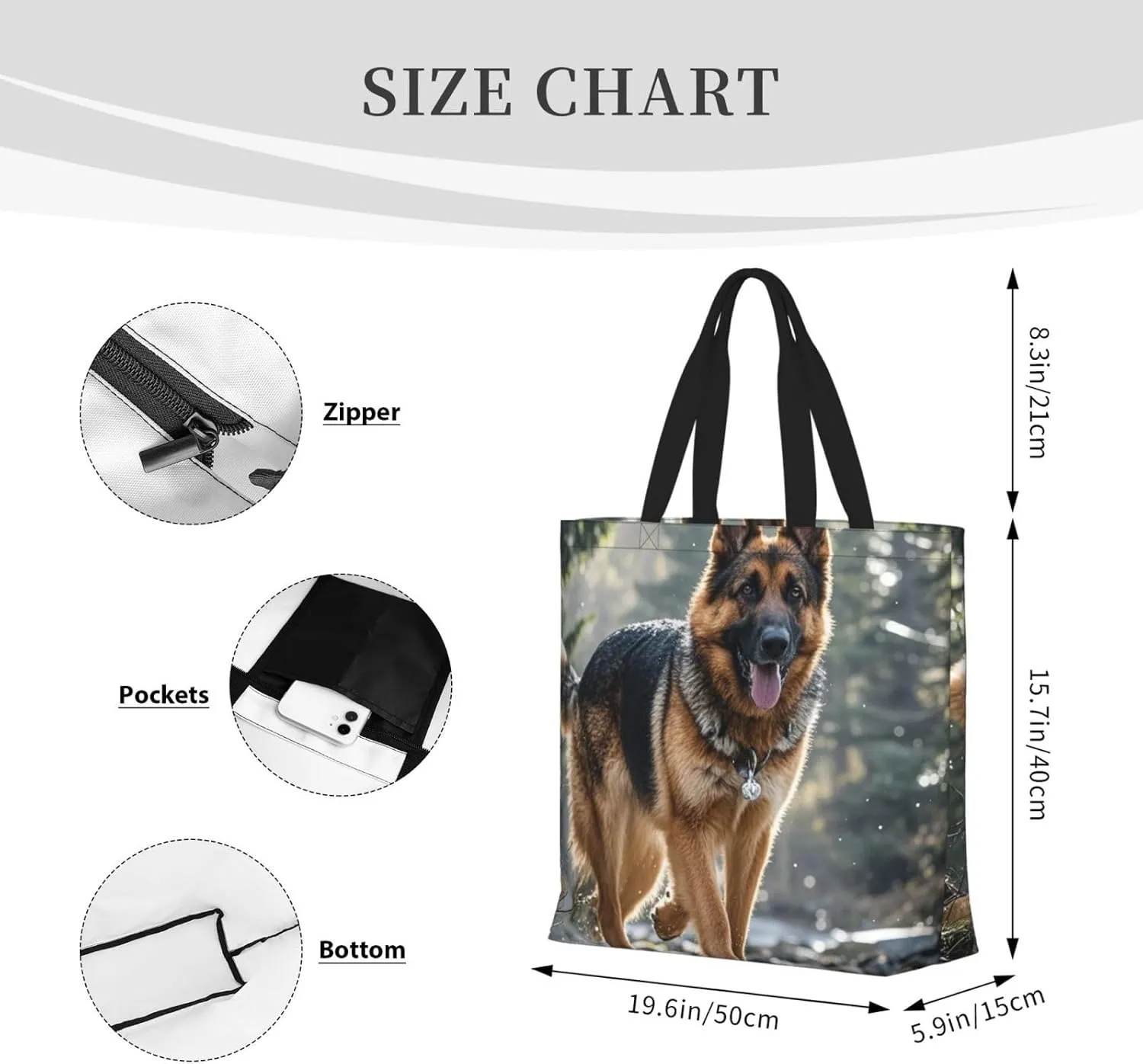 Tote Bag Large Capacity Grocery Bag With Zipper Heaps of Orange Monarch Butterflies Shopping Bag Shoulder Bag for Women