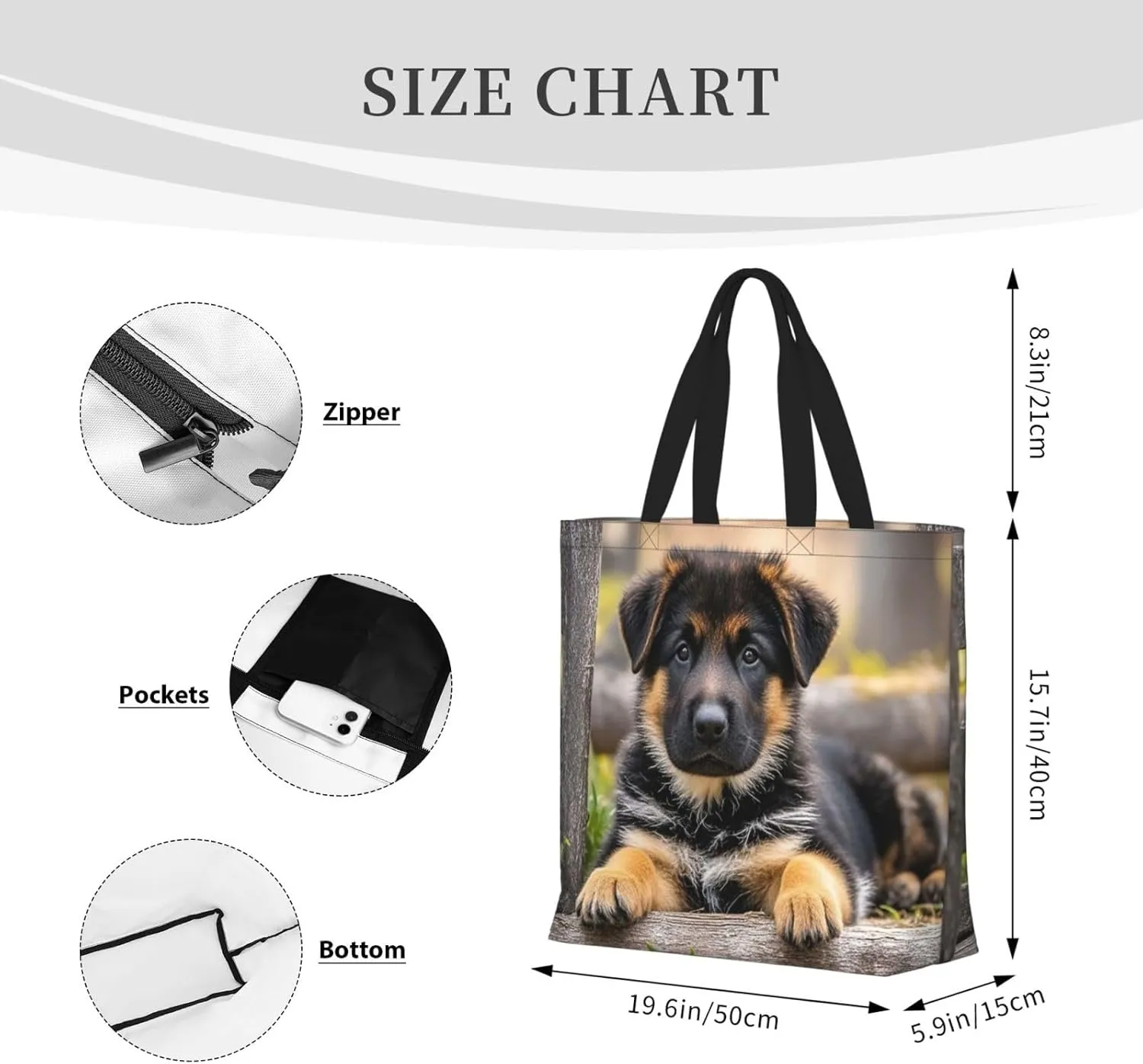 Tote Bag Large Capacity Grocery Bag With Zipper Heaps of Orange Monarch Butterflies Shopping Bag Shoulder Bag for Women