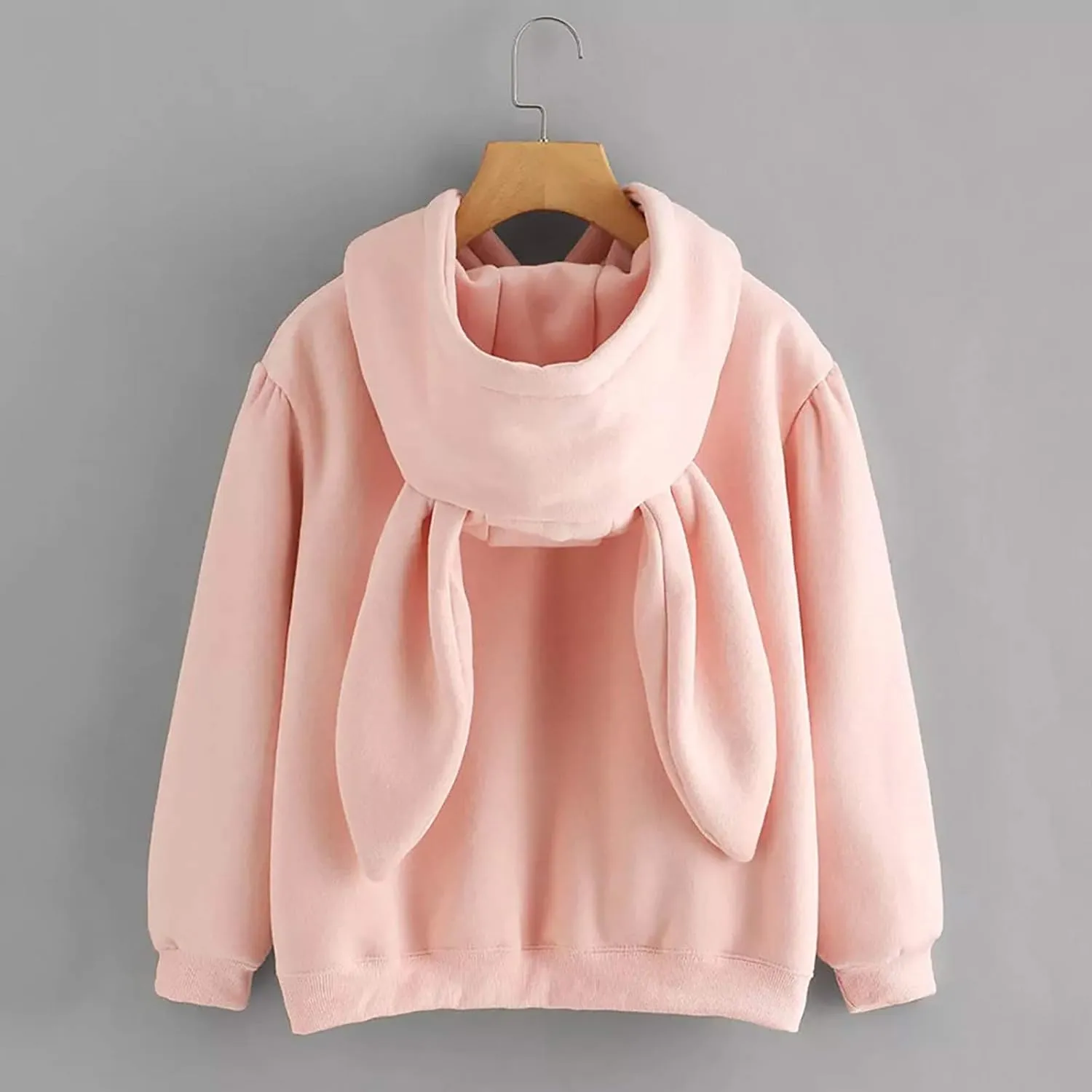 TUQIDEWU Womens Sweatshirt, Womens Hoodies Women Cute Bunny Ear Long Sleeve Fuzzy Rabbit Tops Sweatshirts Hoodie Jacket Coat