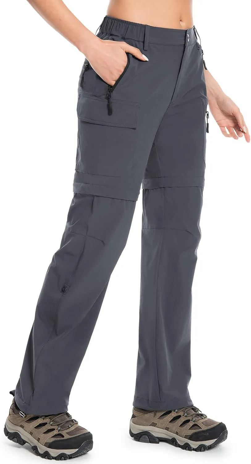 Wespornow Women's-Hiking-Pants Convertible-Zip-Off-Quick-Dry-Pants for Cargo, Camping, Travel, Outdoor, Fishing, Safari