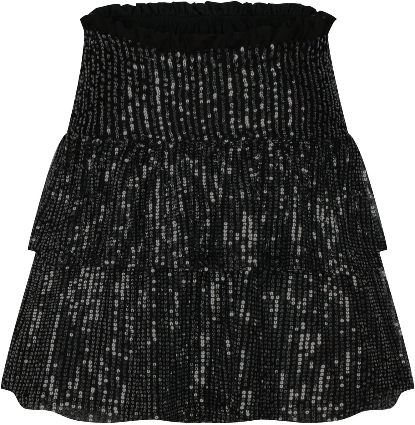 Women Sequin Skirt Sparkly Cute High Waist Ruffle Flowy Shiny Glitter Y2K Mini Short Skirts Night Out Club Party