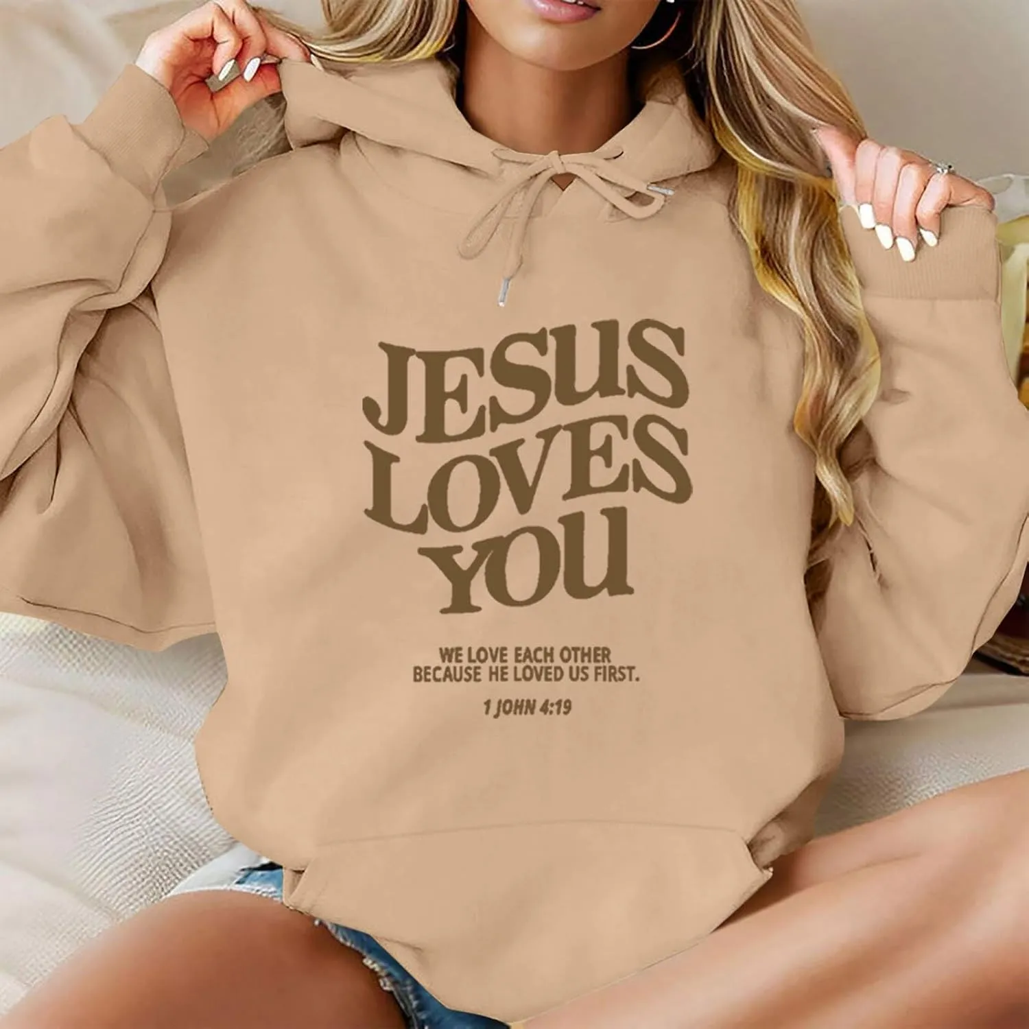 Women's 2024 Oversized Sweatshirt Long Sleeve Colorblocked Pullover Hooded Tops Casual Loose Sweatshirt