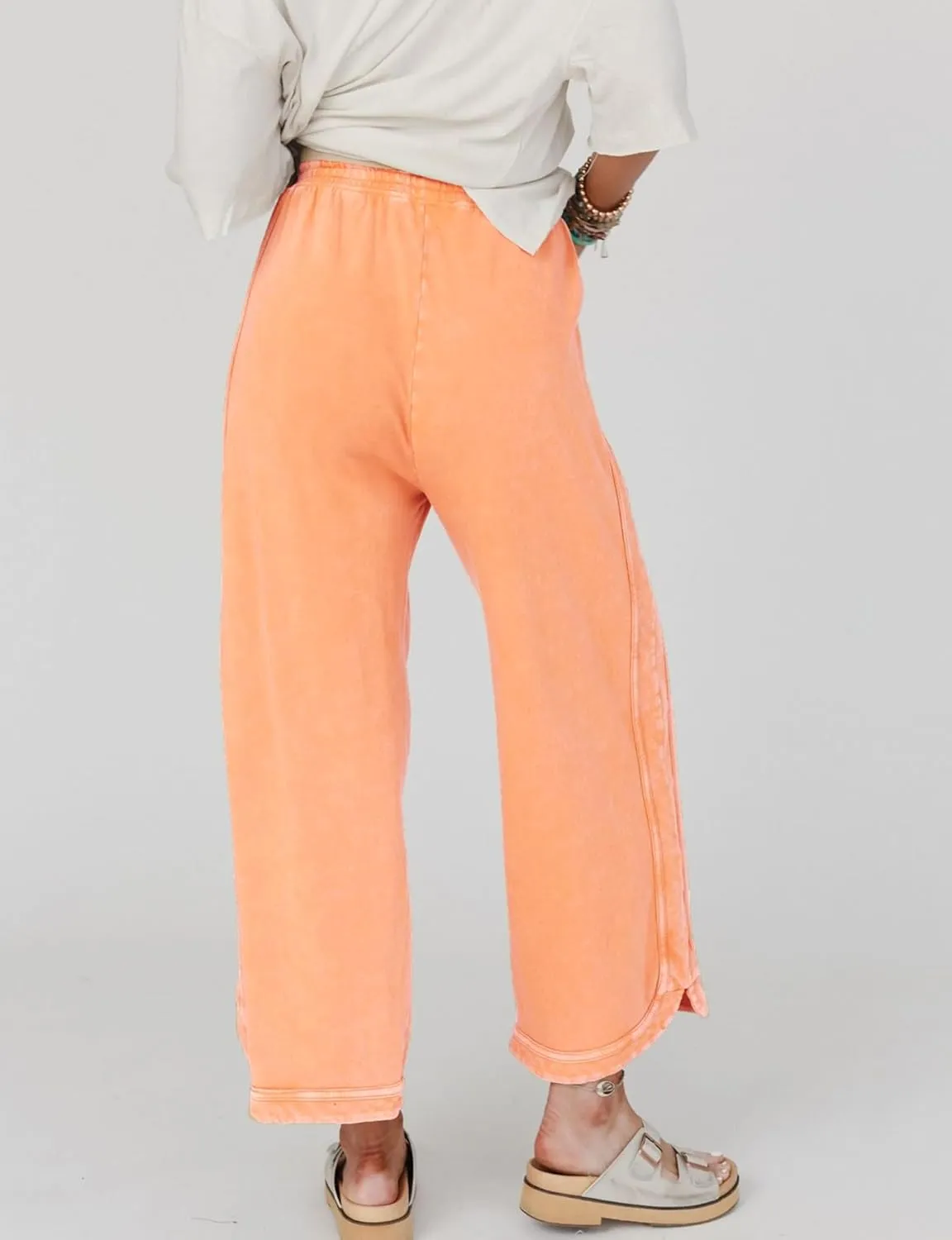 Women's Casual Wide Leg Pants High Waist Drawstring Sweatpants Baggy Athletic Trousers with Pockets