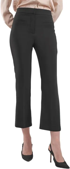 Womens Cropped Pants 2025 Petite Small Size Flared Bootcut High Waist Work Slacks Slim Fit Trousers Office Casual Summer Wear