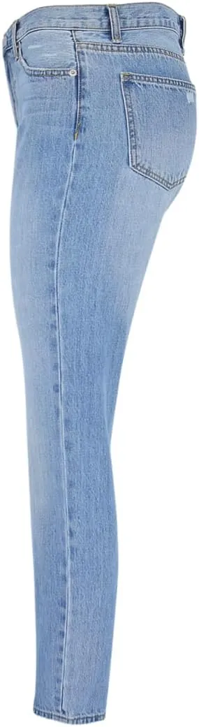 Women's High Waisted Jeans Baggy Metallic Glitter Straight Leg Ripped Denim Pants
