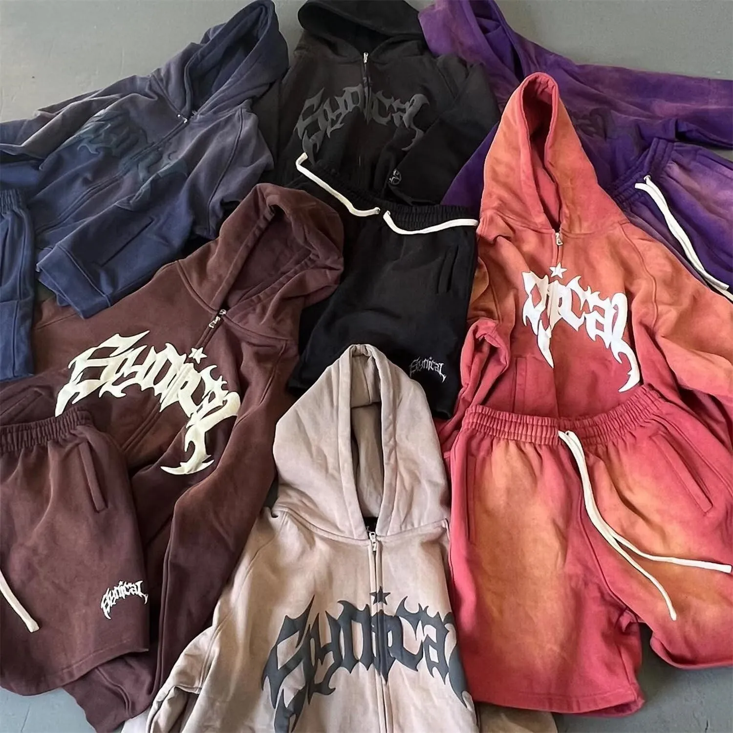 Womens Men Zip Up Hoodies Fashion Y2K Fleece Sweatshirts Pullover Harajuku Graphic Oversized Aesthetic Hoodie Jacket