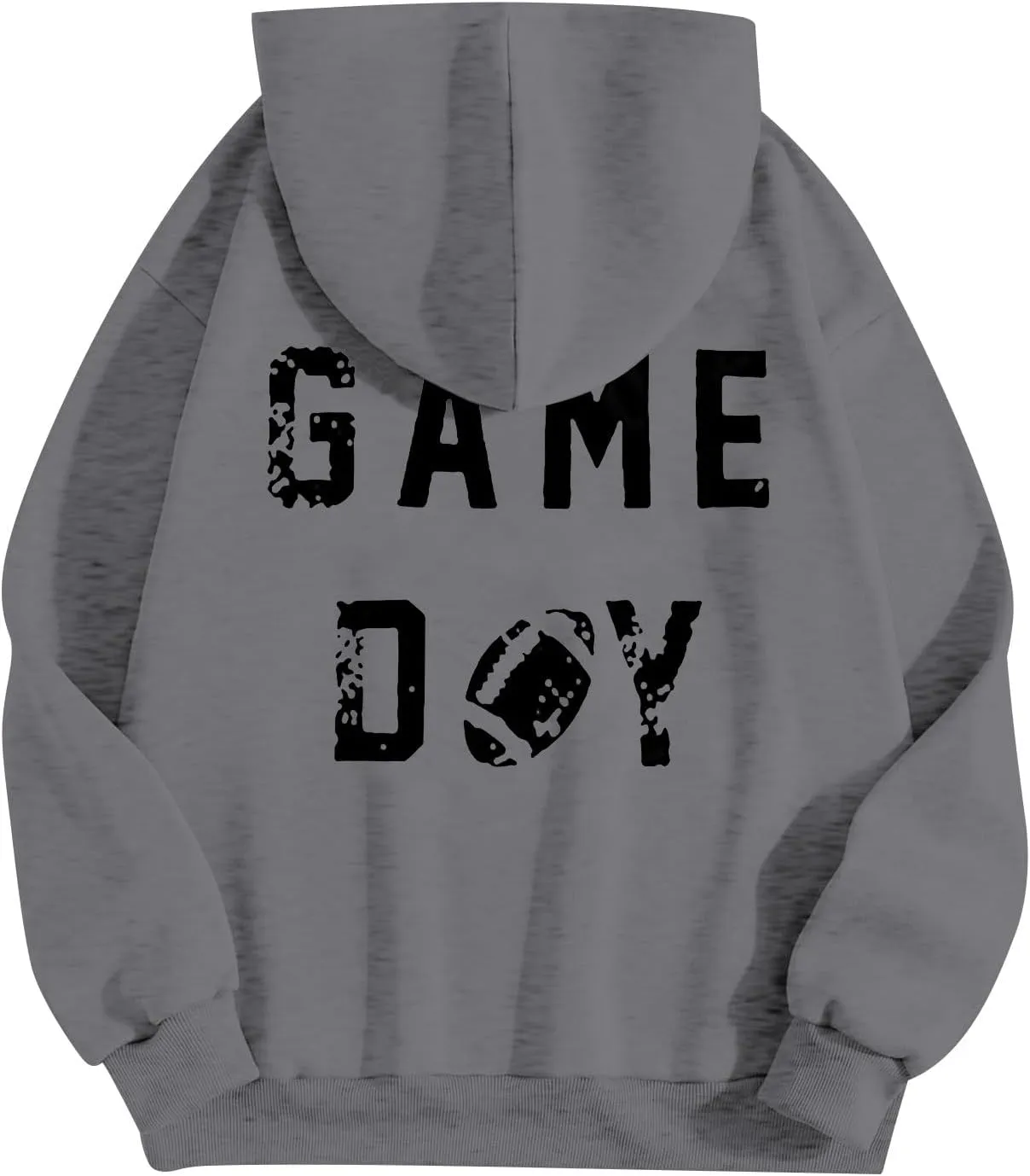Women's Novelty Letter Print Zip Up Hoodies Hip Hop Basic Autumn Winter Oversized Baggy Drawstring Pullover with Pockets