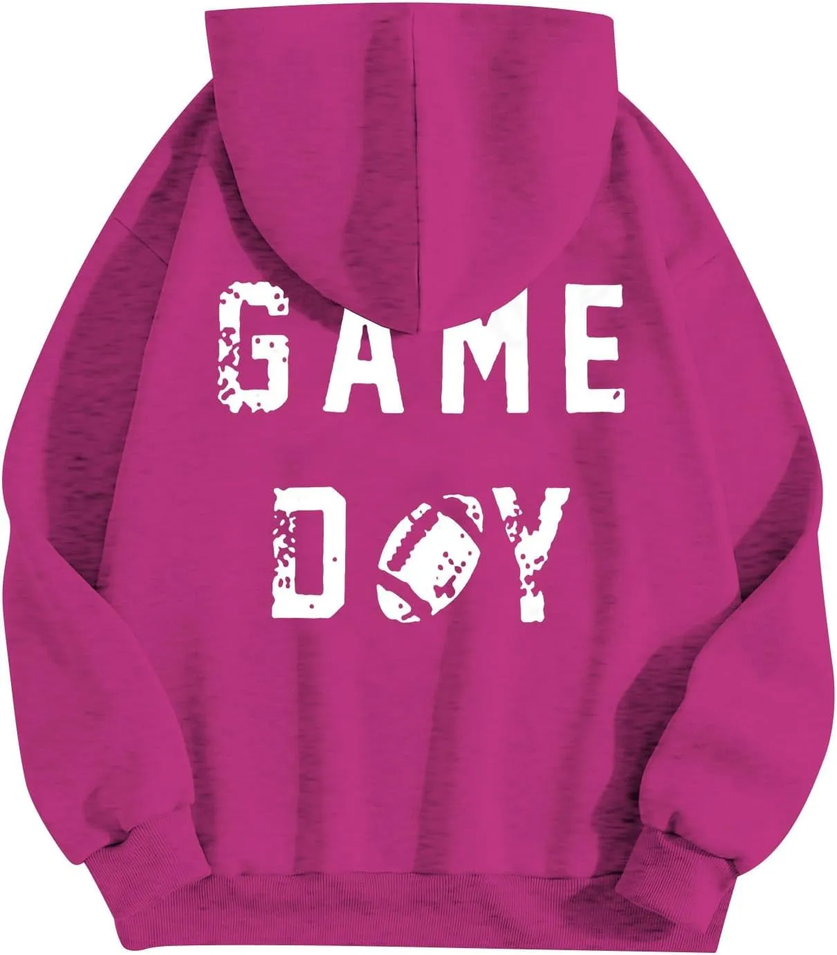 Women's Novelty Letter Print Zip Up Hoodies Hip Hop Basic Autumn Winter Oversized Baggy Drawstring Pullover with Pockets
