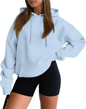 Womens Oversized Hoodies Winter Cute Sweatshirts Drawstring Fleece Hoodie Pullover 2024 Fashion Tops Trendy Outfits