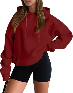 Womens Oversized Hoodies Winter Cute Sweatshirts Drawstring Fleece Hoodie Pullover 2024 Fashion Tops Trendy Outfits