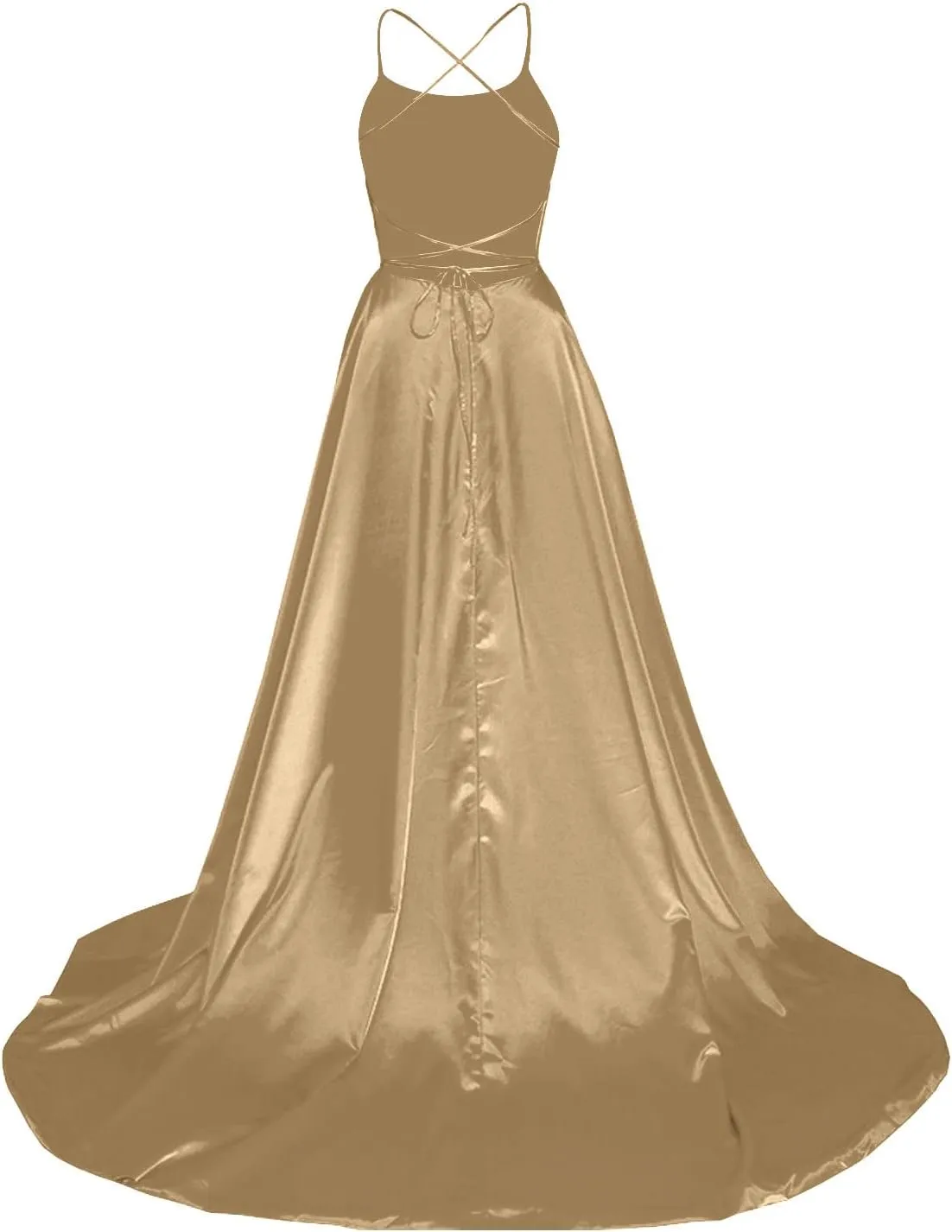 Women's Plus Size Chiffon Off Shoulder Formal Dress with Side Slit Spaghetti Straps Prom Dress Elegant Maxi Dress