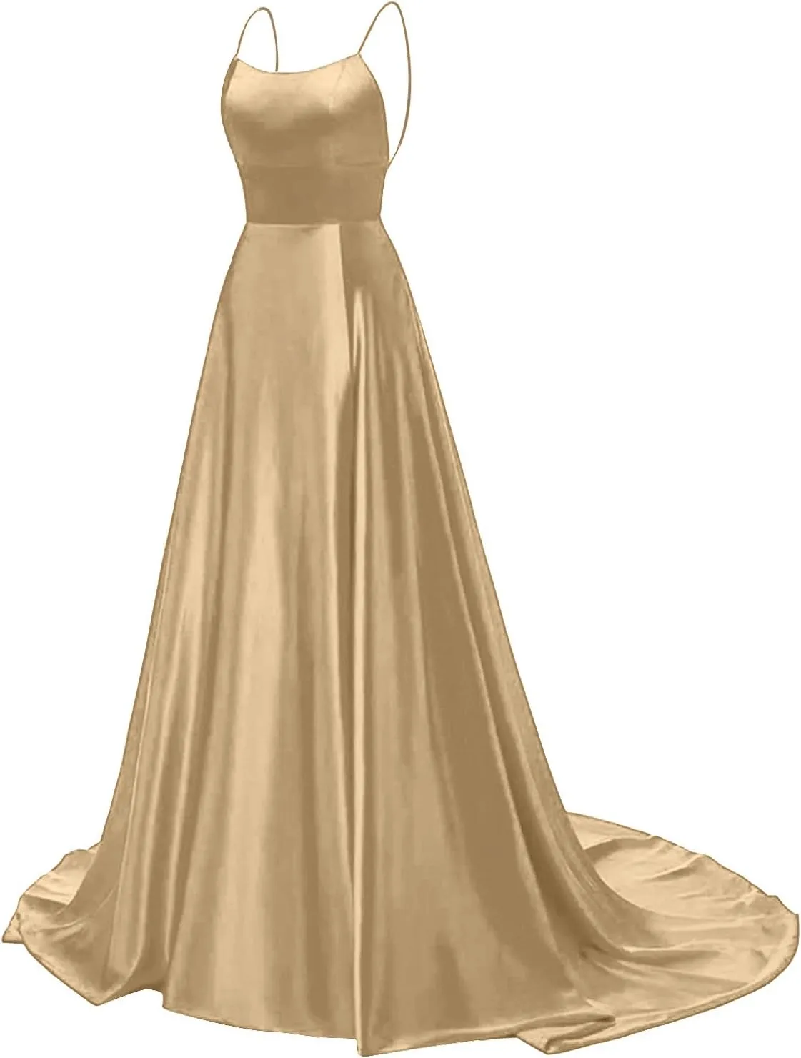 Women's Plus Size Chiffon Off Shoulder Formal Dress with Side Slit Spaghetti Straps Prom Dress Elegant Maxi Dress