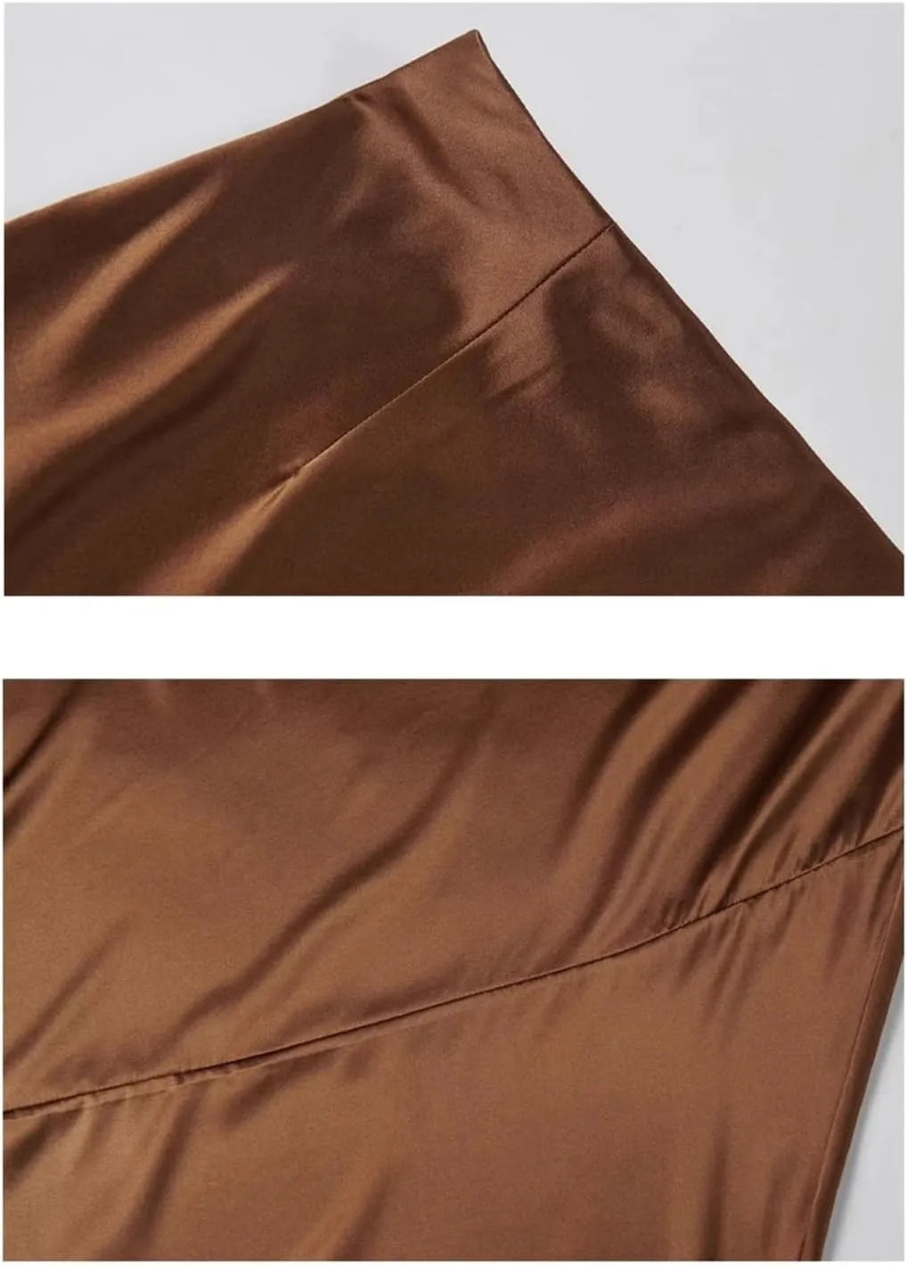 Women's Satin Elastic High Waisted Maxi Skirt Summer Fall Winter Silk A-Line Casual Formal Work Skirts