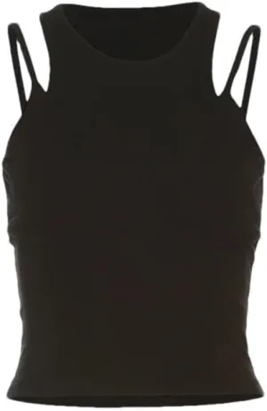 Women's Solid Color Casual Soft Thin Sexy Tight Cotton Camisole Vest
