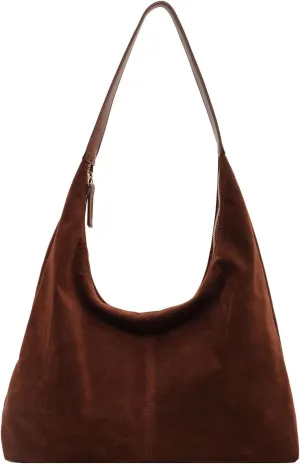 Womens Suede Tote Bags Slouchy Bag Hobo Fashionable Office Tote Handbag Women's daily bag
