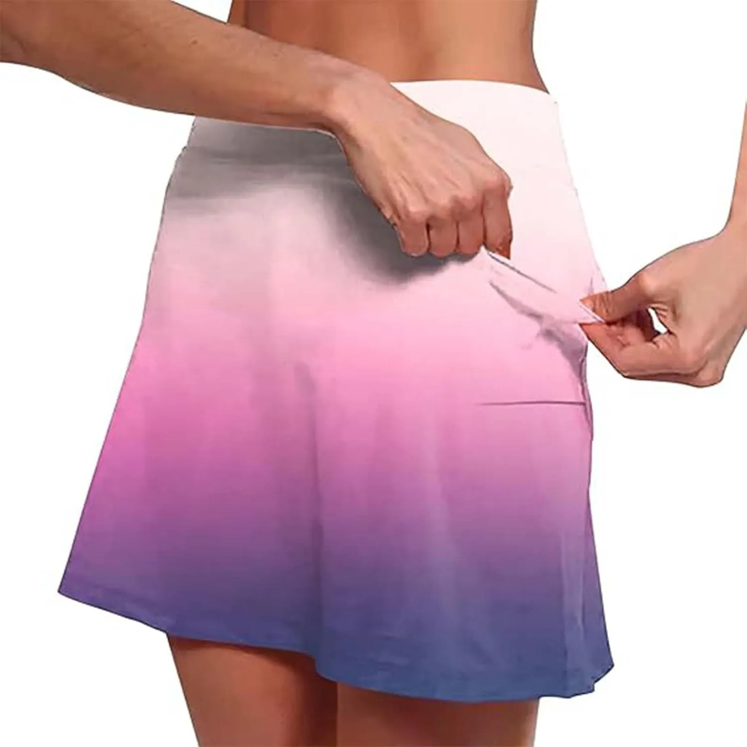 Women's Tennis Skirts with Shorts Underneath High Waisted Workout Athletic Skorts Pockets Skinny Sports Golf Skirts