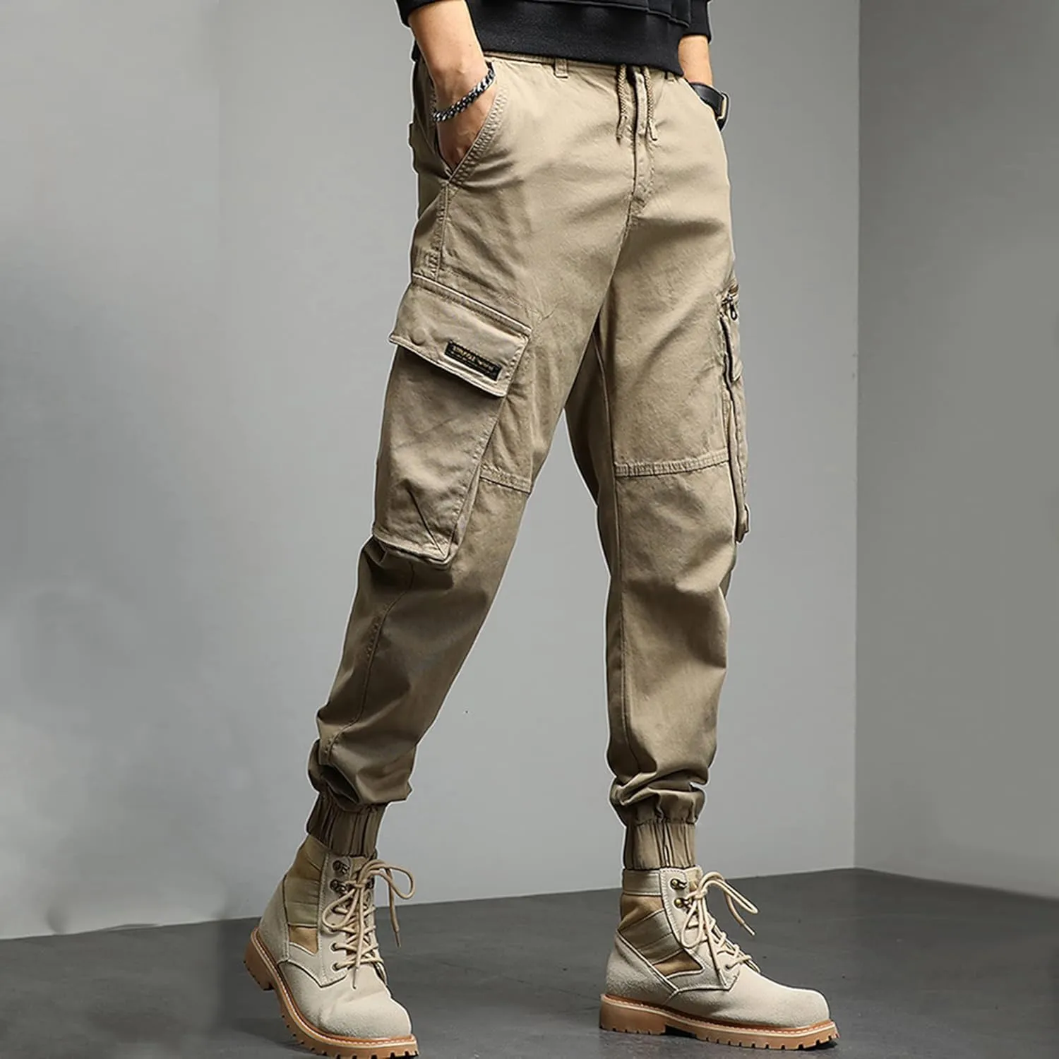 XYXIONGMAO Men's Techwear Hip Hop Cargo Streetwear Harem Tactical Pants Sweatpants Functional Overalls Casual Trousers